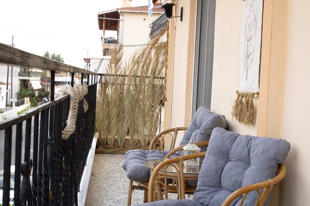 Spacious balcony with natural light and sea breeze Keramoti Greece