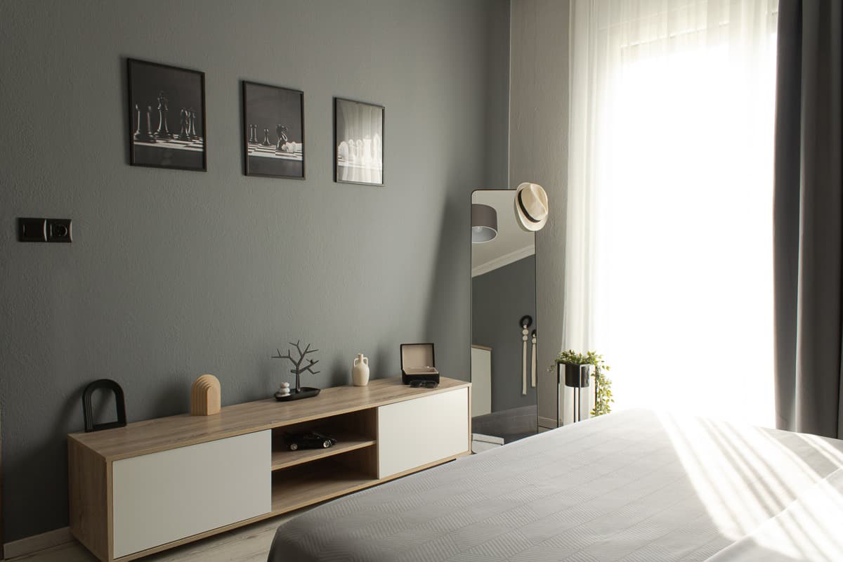 Bright family bedroom with modern decor in Kavala Greece