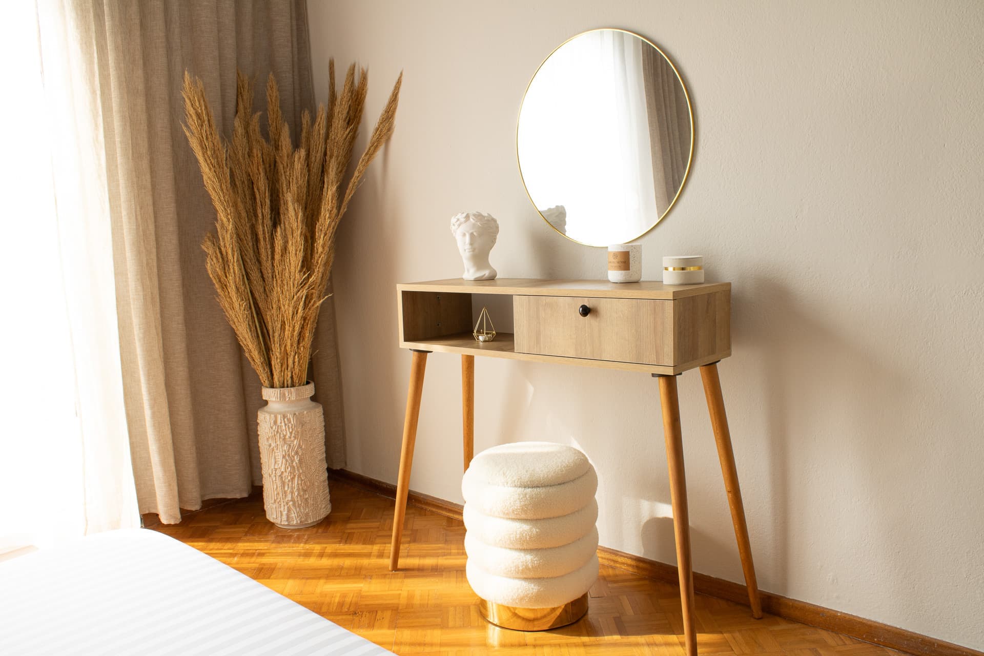 Bright boho-style apartment interior in Kavala